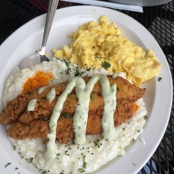 Toast - Catfish and grits - Breakfast & Brunch Near Me - New Orleans, Louisiana Toast - Catfish and grits - Breakfast & Brunch Near Me - New Orleans, Louisiana