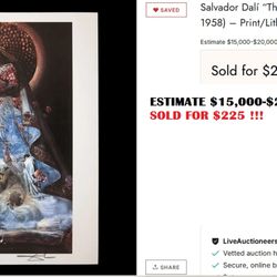 Dalshire International - SALVADOR DALI SCAM - ANOTHER Dalshire Scam Special - DECEIVING EXAGGERATED VALUE - DISPROPORTIONATELY VERY LOW SELLING PRICE