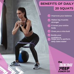 Bikini Prep Coach - The Benefits of 20 Daily Squats #weightloss #womensfitness #bikiniprepcoach #npcbikini #ifbbbikini