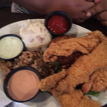 Cypress Grill - Fried catfish Cajun platter - American Near Me - Austin, Texas