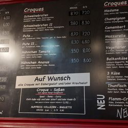 Croque & Crepes - Speisekarte Croques