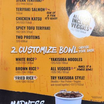 Teriyaki Madness - Menu - entrees - Asian Fusion Near Me - Lake Forest, California