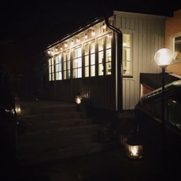 The entrance. Through a patio door!