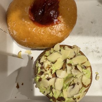 Crown Donuts - Raspberry filled doughnut and pistachio blueberry doughnut - Donuts Near Me - Maple Valley, Washington Crown Donuts - Raspberry filled doughnut and pistachio blueberry doughnut - Donuts Near Me - Maple Valley, Washington