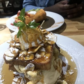 Green Eggs Cafe - Salted Caramel Banana Stuffed French Toast - Breakfast & Brunch Near Me - Philadelphia, Pennsylvania Green Eggs Cafe - Salted Caramel Banana Stuffed French Toast - Breakfast & Brunch Near Me - Philadelphia, Pennsylvania