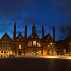 Koberg - Koberg am Morgen mit Blick auf das Heiligen Geist Hospital.