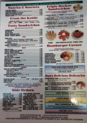 Menu photo 7 Don's Diner Irvington, NJ