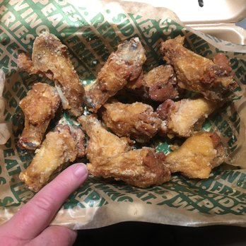 Wingstop - Barely the size of my small pinky. No meat, dry and overcooked. Once a year I try a Wing Stop somewhere in the country and same thing. - Chicken Wings Near Me - Springfield, Missouri Wingstop - Barely the size of my small pinky. No meat, dry and overcooked. Once a year I try a Wing Stop somewhere in the country and same thing. - Chicken Wings Near Me - Springfield, Missouri