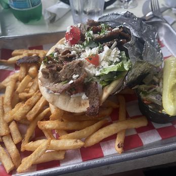 Eggs-Cetera Cafe - Gyro wrap with fries - American Near Me - Lake Worth, Florida Eggs-Cetera Cafe - Gyro wrap with fries - American Near Me - Lake Worth, Florida