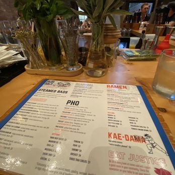 Mecha Noodle Bar - Food menu (at the bar) - Noodles Near Me - Boston, Massachusetts