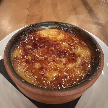 El Mercat Bar De Tapas - Crema Catalana "Creme Brûlée" - sugar's too thick and the custard too watery and not creamy - Tapas Bars Near Me - Rockville, Maryland
