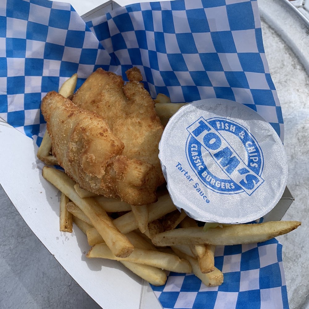 Tom's Fish N Chips - 2 pc fish and chips - Burgers Near Me - Cannon Beach, Oregon Tom's Fish N Chips - 2 pc fish and chips - Burgers Near Me - Cannon Beach, Oregon
