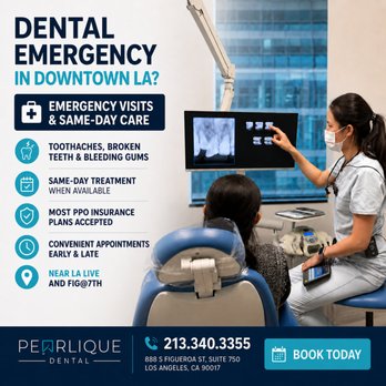 Pearlique - Have your questions answered and get out of pain today! Same day treatment when available. Located in DTLA right off the 110 fwy - General Dentistry Near Me - Los Angeles, California Pearlique - Have your questions answered and get out of pain today! Same day treatment when available. Located in DTLA right off the 110 fwy - General Dentistry Near Me - Los Angeles, California