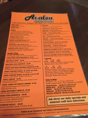 Menu photo 7 Avalon Downtown Pizzeria Youngstown, OH Menu photo 7 Avalon Downtown Pizzeria Youngstown, OH