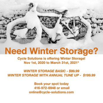 Cycle Solutions - Winter Storage - Bikes Near Me - Toronto, Ontario