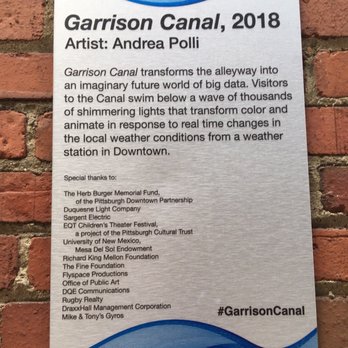 Garrison Canal - Public Art Near Me - Pittsburgh, Pennsylvania Garrison Canal - Public Art Near Me - Pittsburgh, Pennsylvania
