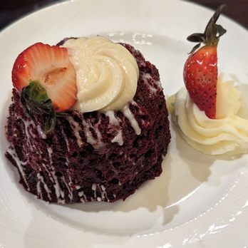 The Summit Restaurant - a chocolate cake with cream and strawberries - New American Near Me - Afton, Oklahoma The Summit Restaurant - a chocolate cake with cream and strawberries - New American Near Me - Afton, Oklahoma