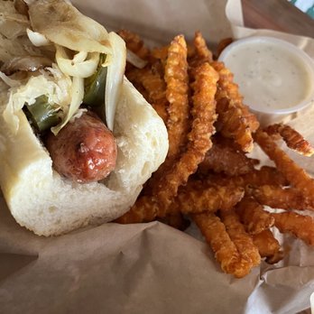 Wurst Bier Hall West - Wurst sandwich with fries - Bars Near Me - Fargo, North Dakota Wurst Bier Hall West - Wurst sandwich with fries - Bars Near Me - Fargo, North Dakota
