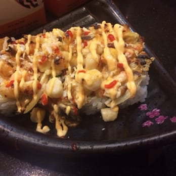 Toro Sushi - Super Volcano roll, made with scallops. The rolls here are delicious! - Japanese Near Me - Spokane Valley, Washington