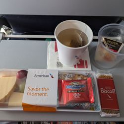 American Airlines - Fruit and cheese plate