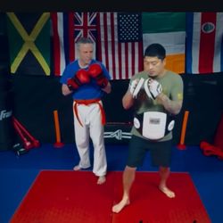Aloha kickboxing - Mark preparing for Karate tournament