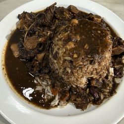 Ox tails red beans and rice.