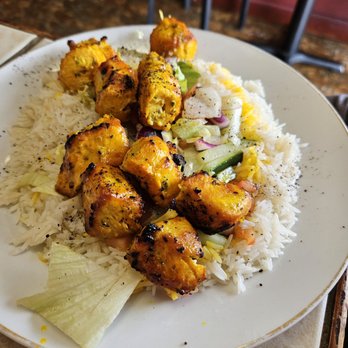 Xenia Kebab Grille - Chicken kebab platter - Mediterranean Near Me - Harrisonburg, Virginia
