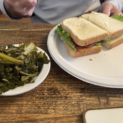 The Sugar Kettle Cafe - Southern club sandwich and fresh greens