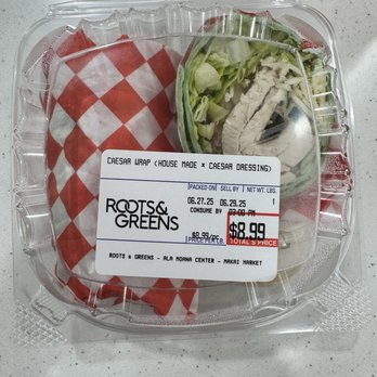 Roots And Greens - Caesar Wrap - Salad Near Me - Honolulu, Hawaii Roots And Greens - Caesar Wrap - Salad Near Me - Honolulu, Hawaii