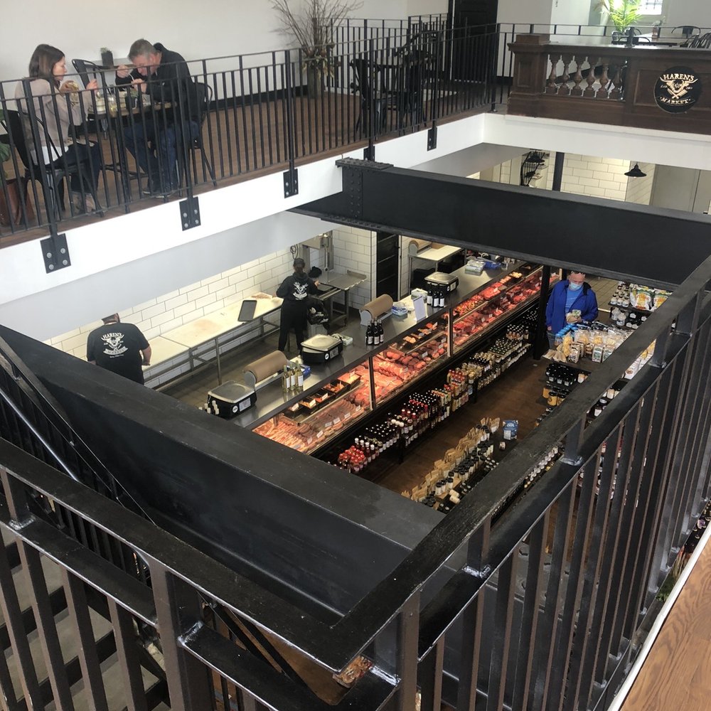 Haren’s Market - Butcher counter from upstairs wine tasting - Grocery Near Me - Troy, Ohio