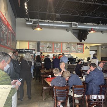 The Buffalo Grille - Entrance line to the door to place your order at the register - American Near Me - Houston, Texas The Buffalo Grille - Entrance line to the door to place your order at the register - American Near Me - Houston, Texas