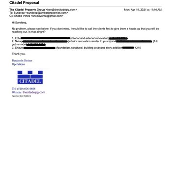 The Citadel Property Group - Shauna being shown by Citadel as an reference for a property she does not and never has owned. - General Contractors Near Me - Oakland, California