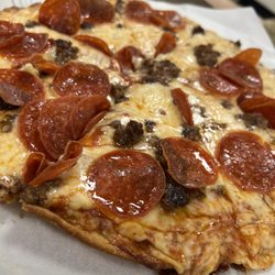 Italian Club - Pizza with pepperoni and ground beef