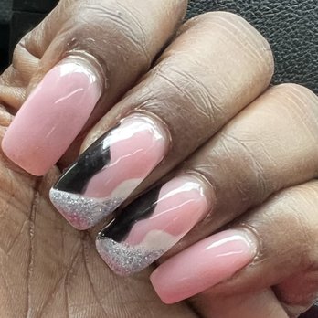 Prestigious Nails - Dip powder with pink camo. - Nail Salons Near Me - Warren, New Jersey