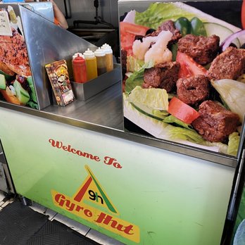 Gyro Hut - a display of a variety of food items - American Near Me - Brooklyn, New York Gyro Hut - a display of a variety of food items - American Near Me - Brooklyn, New York