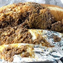 Calozzi's Cheesesteaks - Closeup of my sandwich