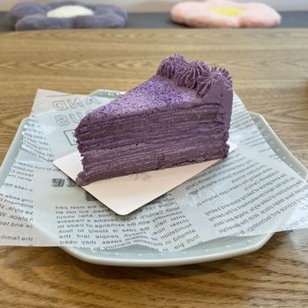 Uni Sweets Bakery and Tea - Ube Mille Crepe Cake - Custom Cakes Near Me - Honolulu, Hawaii