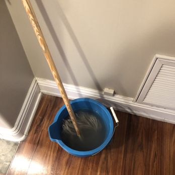 Mega Maid - Not my wood floor, downstairs laminate where I wouldn't let them mop-I snapped this on their way out.They didn't clean this floor - Home Cleaning Near Me - Huntington Beach, California
