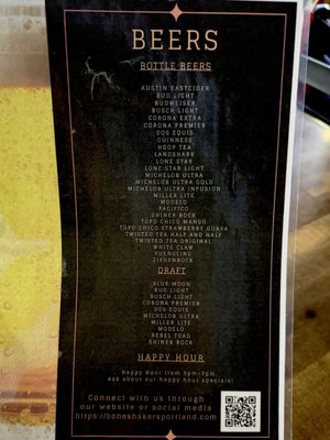 Menu photo 1 Boneshaker's Restaurant & Billiards Portland, TX