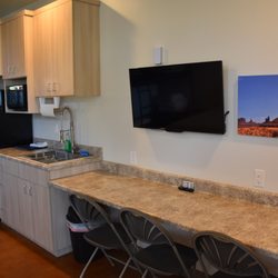 Zion's Camp and Cottages - A kitchenette with a full size fridge and lots of small appliances makes meals a breeze.