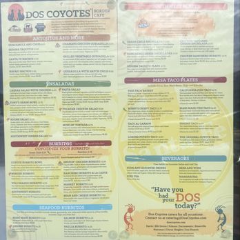 Dos Coyotes - Menu - Tex-Mex Near Me - Sacramento, California Dos Coyotes - Menu - Tex-Mex Near Me - Sacramento, California