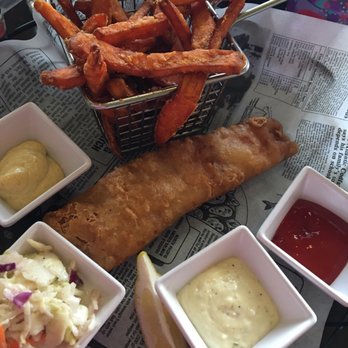 The Turtleback Tap & Grill - Fish and chips with sweet potato fries - American Near Me - Halifax, Nova Scotia The Turtleback Tap & Grill - Fish and chips with sweet potato fries - American Near Me - Halifax, Nova Scotia