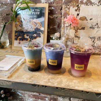 AlimamaTea - Royal milk tea with mini boba, Yuzu Detox Lemonade w Aiyu Jello, Lychee rose - Desserts Near Me - New York, New York
