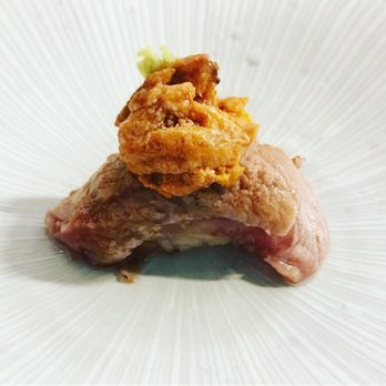 Hinata - Toro topped with Santa Barbara Uni - Sushi Bars Near Me - San Francisco, California