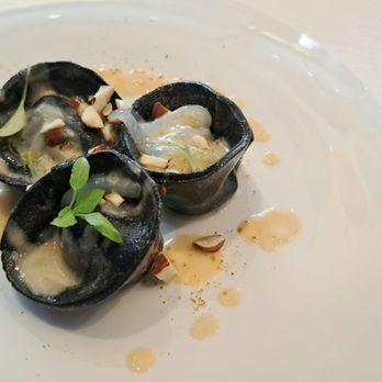 San Giorgio - Tortello with cooked and raw cuttlefish ink, peas. 2025 09 16. M1. 252. - Ligurian Near Me - Genova, GE San Giorgio - Tortello with cooked and raw cuttlefish ink, peas. 2025 09 16. M1. 252. - Ligurian Near Me - Genova, GE