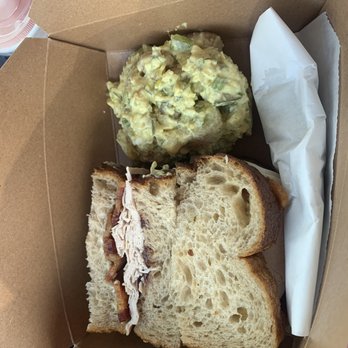 Bricklayer Bakery - Turkey Club with potato salad - Sandwiches Near Me - Troy, Missouri