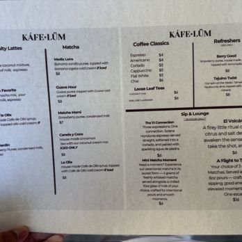 Kafe-Lum - menu - Coffee & Tea Near Me - Chula Vista, California Kafe-Lum - menu - Coffee & Tea Near Me - Chula Vista, California