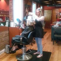 Nuway Image Salon and Day Spa - Our hairstylist Ashley Posey in action! :D