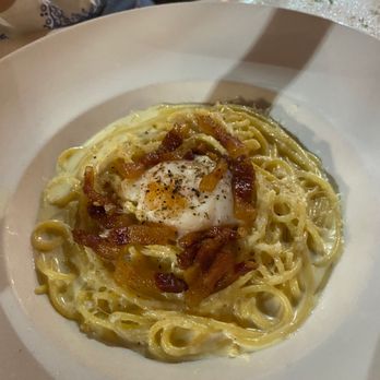 Arancino di Mare - Spaghetti alla carbonara. - Italian Near Me - Honolulu, Hawaii Arancino di Mare - Spaghetti alla carbonara. - Italian Near Me - Honolulu, Hawaii