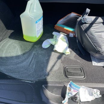 Executive Auto Detailing - The new bottle of Mr. Clean dumped into the back of our Jeep - Car Wash Near Me - Fresno, California